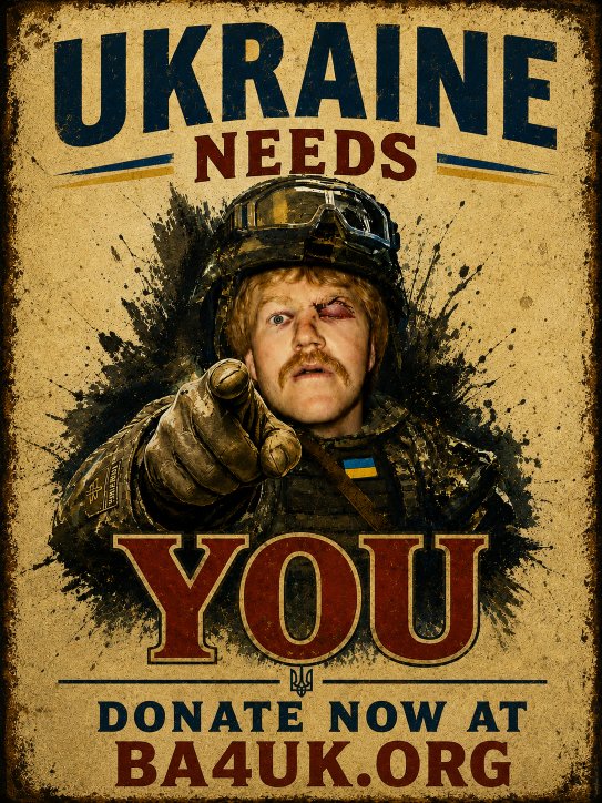 Ukraine Needs You — donate now at ba4uk.org